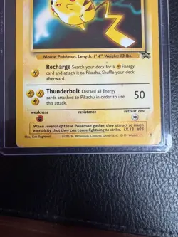 Pikachu #4 1999 Black Star WB Pokemon the First Movie Promo Pokemon TCG Card - Image 4