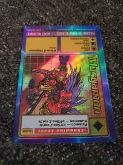 Vintage Digimon CCG Battle Series 1 Holofoil Card Musyamon ST-20S - Image 5