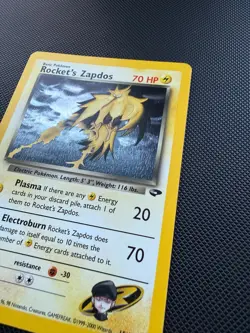 Rocket's Zapdos 15/132 NM-/LP+ SWIRL Gym Challenge Pokemon Card TCG - Image 2
