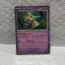 Pokemon Mimikyu SV: Paldean Fates Holo Rare Ghost Type Card 097/193 Ability - Image 3