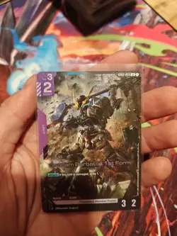 Bandai Gundam Barbatos 1st Form Gundam War TCG Holo Unit GD02-054 English Card - Image 1