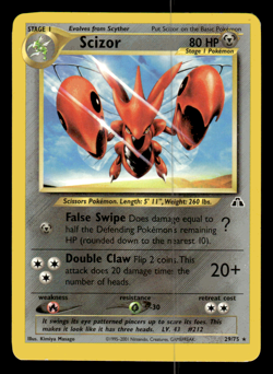 Scizor 29/75 Neo Discovery Non-Holo Pokemon Card NM - Image 1