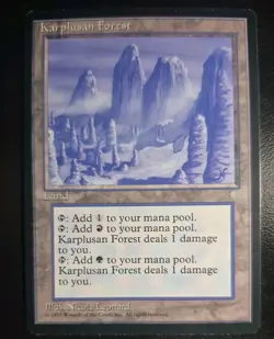 Karplusan Forest Ice Age glossy MTG Magic the Gathering - Image 1