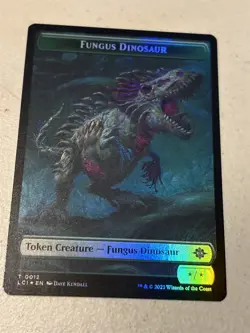 mtg foil token Fungus Dinosaur // Vampire Demon 0012/0015 Lost Caverns of Ixalan - Image 1