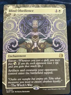 Blind Obedience Wilds of Eldraine: Enchanting Tales Regular NM-M Unplayed - Image 1