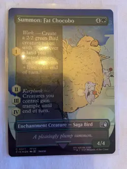 Summon: Fat Chocobo **Foil Showcase** 0371 ~ NM MTG Final Fantasy - Image 1