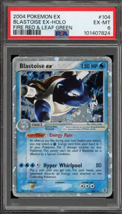 Pokemon Blastoise ex EX Fire Red & Leaf Green Holo Ultra Rare #104 PSA 6 - Image 1