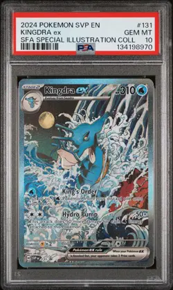 2024 POKEMON SVP EN-SV BLACK STAR PROMO #131 KINGDRA EX PSA 10 - Image 1