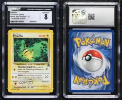 Pikachu (The Power of One) Pokemon WOTC Black Star CGC 8 1999 - Image 3