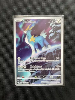 Pokemon TCG Black Bolt Cobalion Illustration Rare Card 144/086 - Image 1