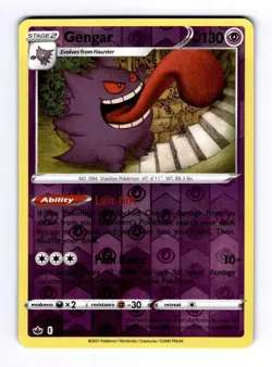 Gengar SWSH06: Chilling Reign #057 (2021) Reverse Holo NM Pokemon - Image 1