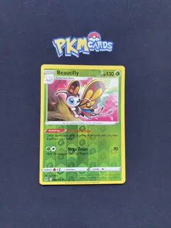 Pokemon TCG Beautifly Lost Origin 008/196 Reverse Holo Rare LP. - Image 1