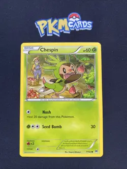 Pokemon TCG Chespin Breakthrough 7/162 Regular LP. - Image 1