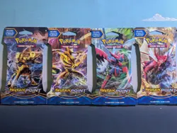 Pokemon XY Breakpoint Sleeved Booster Packs Art Set 4 Packs Sealed - Image 1