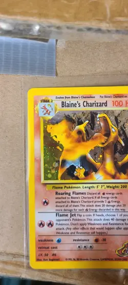 Pokemon TCG Blaine's Charizard Gym Challenge 2 Holo Unlimited Rare HP/DMG - Image 3