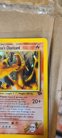 Pokemon TCG Blaine's Charizard Gym Challenge 2 Holo Unlimited Rare HP/DMG - Image 4
