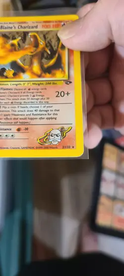 Pokemon TCG Blaine's Charizard Gym Challenge 2 Holo Unlimited Rare HP/DMG - Image 5