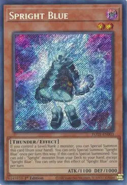 Yugioh! LP Spright Blue - POTE-EN003 - Secret Rare - 1st Edition Lightly Played, - Image 1
