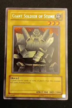 YuGiOh! TCG - Giant Soldier of Stone LOB-068 - Unlimited Rare Foil LP - Image 1