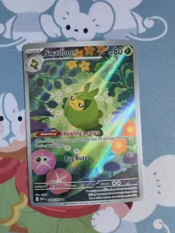 Swadloon 088/086 White Flare Illustration Rare Pokemon TCG Card NM - Image 1