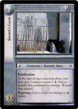 LOTR: Soldier's Cache - (18)17U58 (Error Card) [Ungraded] LOTR: Treachery & Dece - Image 1