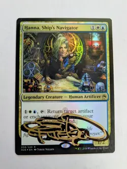 MTG FOIL Hanna, Ship's Navigator SHADOW SIGNED BY TERESE NIELSEN - Image 1
