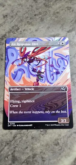 Air Response Unit (Borderless) Aetherdrift Regular Artifact Vehicle Uncommon MTG - Image 1