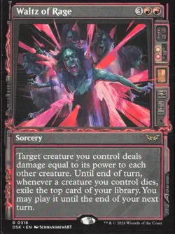Waltz of Rage (Showcase) R Duskmourn: House of Horror 318 NM - Image 1