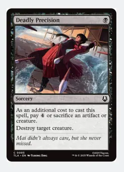Deadly Precision | MTG The Last Airbender | Sorcery Sacrifice Destroy Removal - Image 1