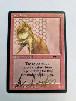 MTG ARABIAN NIGHTS Hurr Jackal SIGNED BY DREW TUCKER - Image 1