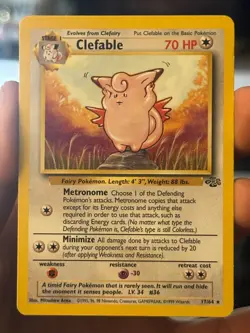 Clefable 17/64 Jungle Regular Pokemon Card - Image 3