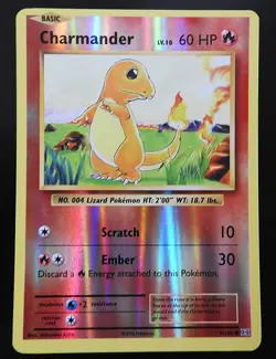 POKEMON CHARMANDER 9/108 REVERSE HOLO EVOLUTIONS 2016 POKEMON LP - Image 1