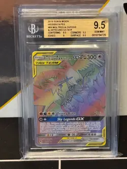 2019 Pokemon English Hidden Fates Moltres & Zapdos & Articuno GX #69 BGS 9.5 - Image 1