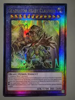 YUGIOH GLADIATOR BEAST CLAUDIUS ASIA ENGLISH EDITION SUDA-AE038 ULTIMATE RARE - Image 1