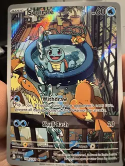 Pokemon Squirtle TCG Stellar Crown Holo Card 148/142 Sv07 NM Condition - Image 1