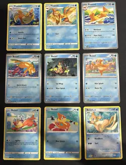 Pokemon TCG Buizel & Floatzel Lot: 9 Cards Collection Set - Image 1