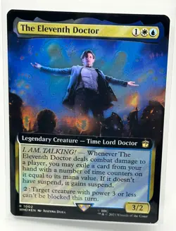 The Eleventh Doctor (Extended Art) (Surge Foil) Magic MTG Doctor Who (1002) NM - Image 1