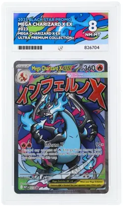 Pokemon TCG Mega Charizard X EX MEP 023 Black Star PROMO ACE 9 MINT Graded - Image 1