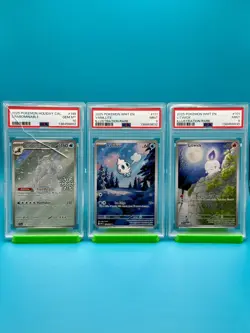 PSA 10, 9, 9 - 2025 & 2024 POKEMON CRABOMINABLE, VANILLITE & LITWICK (DAMAGED) - Image 1