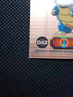 Blastoise LV.62 Pokemon Sticker Bronze Japanese No.D43 Rare Nintendo Japan F/S - Image 5