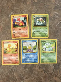 Pokemon Base Set Unlimited Charmander, Squirtle, Bulbasaur & more - Image 1