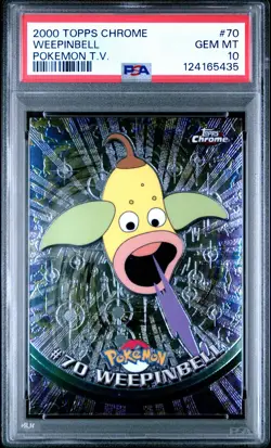 2000 TOPPS CHROME POKEMON T.V. #70 WEEPINBELL PSA 10 - Image 1