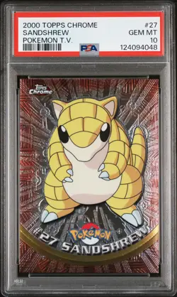2000 TOPPS CHROME POKEMON T.V. #27 SANDSHREW PSA 10 - Image 1