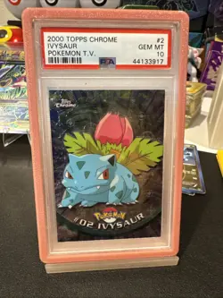 PSA 10 2000 Topps Chrome Pokemon t.v. #2 Ivysaur 💎 Gem Mint - Image 1
