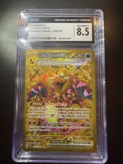 2023 Pokemon SV Obsidian Flames OBF EN Charizard ex #228/197 CGC 8.5 - Image 1