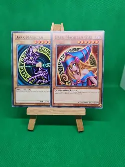 Dark Magician & Dark Magician Girl LDK2-ENY10/ENY11 Common Unl Ed Yu-Gi-Oh Set - Image 1