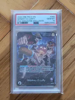 2024 One Piece EN Promo Monkey D. Luffy PSA Magazine Exclusive OP05-060 PSA 10 - Image 1