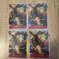 4x Roronoa Zoro OP01-025 - One Piece TCG - Ultra Deck: The Three Captain Foil NM - Image 1