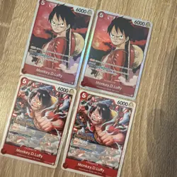 4x Monkey.D.Luffy ST01-012 SR - One Piece TCG - Starter Deck 1: Straw Hat Crew - Image 2