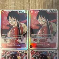 4x Monkey.D.Luffy ST01-012 SR - One Piece TCG - Starter Deck 1: Straw Hat Crew - Image 3